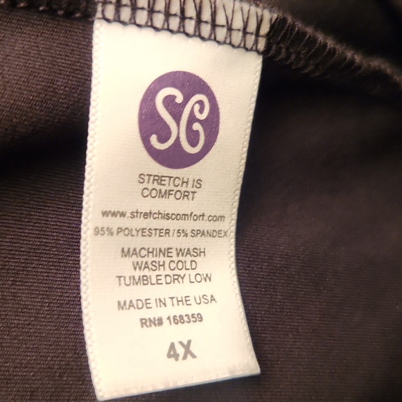4X. Strech & Confort Black Pants  strech 24" - Picture 3 of 3